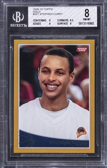 2009-10 Topps Gold #321 Stephen Curry Rookie Card (#0816/2009) - BGS NM-MT 8